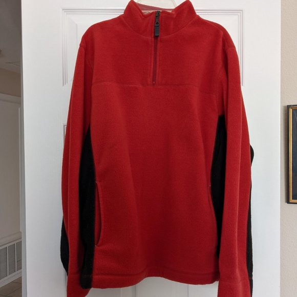 GAP red-black 1/4-zip Fleece Sweatshirt Men’s M - Picture 1 of 12
